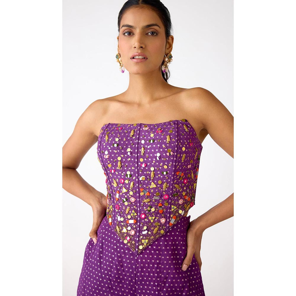 Basanti Kapde aur Koffee The Mystic Plum Embroidered Co-ord Set