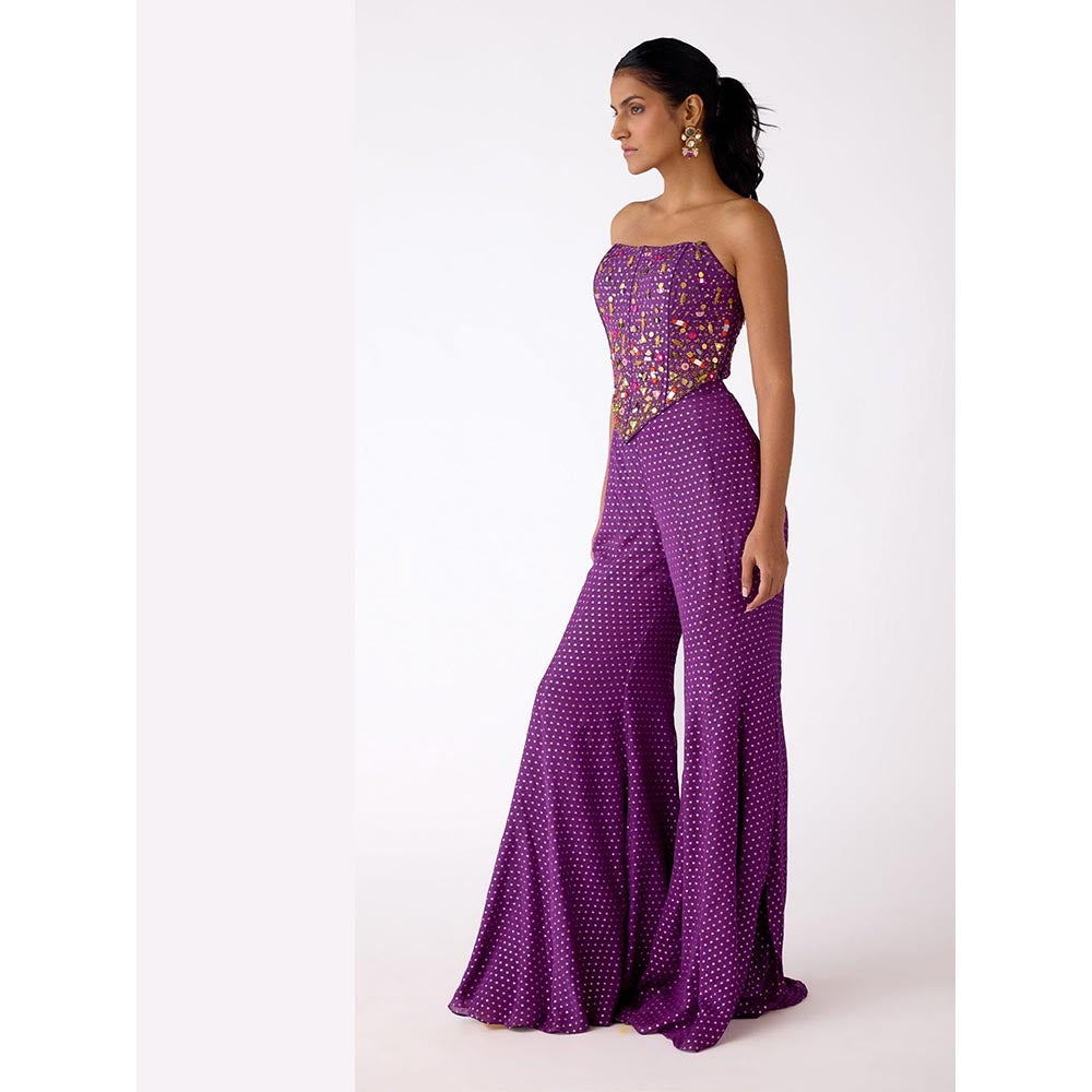 Basanti Kapde aur Koffee The Mystic Plum Embroidered Co-ord Set