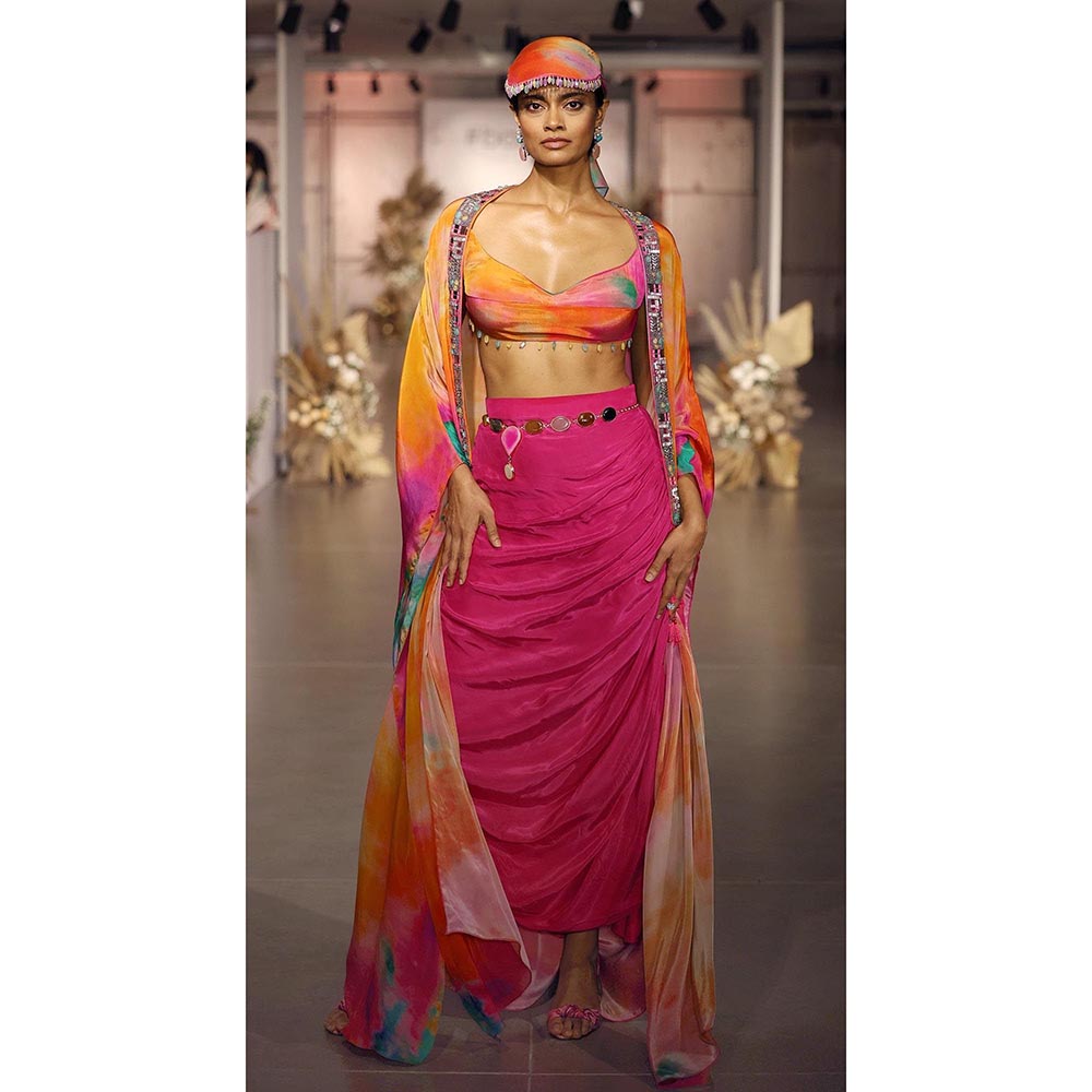 Basanti Kapde aur Koffee The Sunscape Embroidered Cape Set