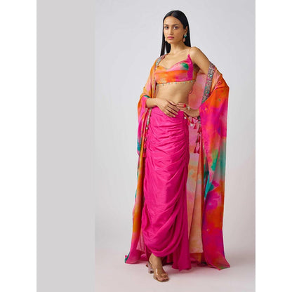 Basanti Kapde aur Koffee The Sunscape Embroidered Cape Set
