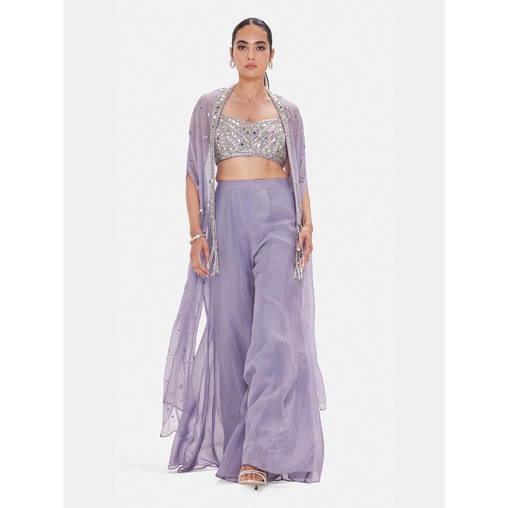 Basanti Kapde aur Koffee The Ethereal Lavender Embroidered Co-ord Set