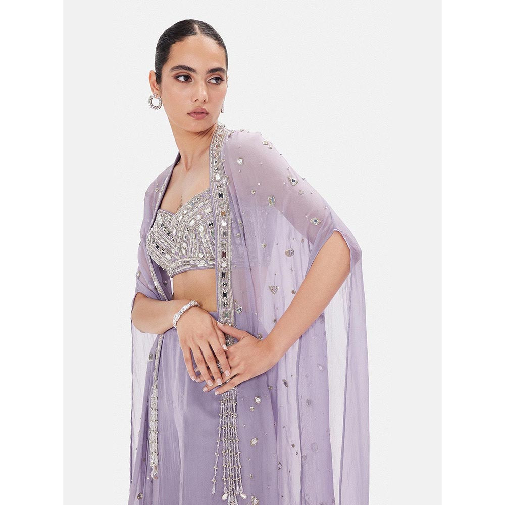 Basanti Kapde aur Koffee The Ethereal Lavender Embroidered Co-ord Set