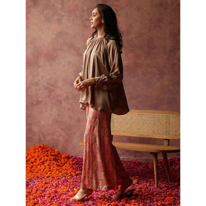 Begum Pret Rene Bronze Co-Ord (Set of 2)