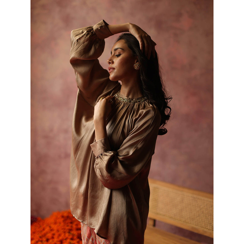 Begum Pret Rene Bronze Co-Ord (Set of 2)