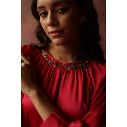 Begum Pret RENE Pink Top with Palazzo (Set of 2)