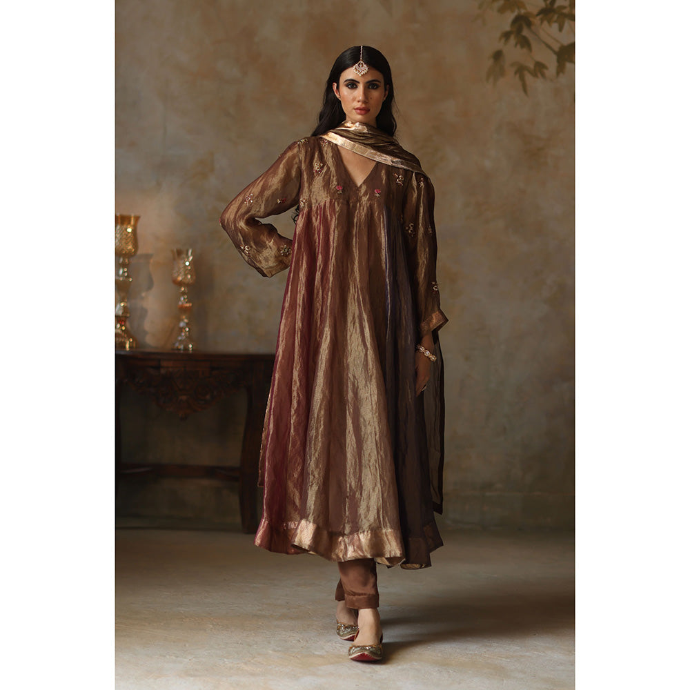 Begum Pret SAANJH Multi-Color Kurta with Pant & Dupatta (Set of 3)