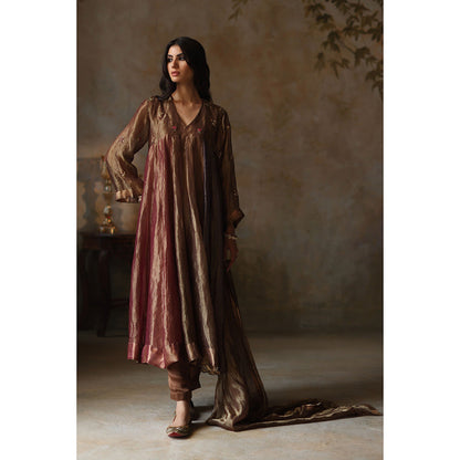 Begum Pret SAANJH Multi-Color Kurta with Pant & Dupatta (Set of 3)