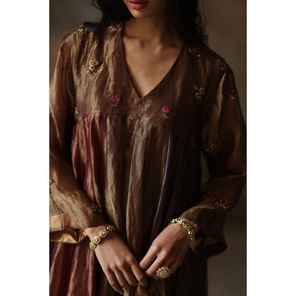 Begum Pret SAANJH Multi-Color Kurta with Pant & Dupatta (Set of 3)