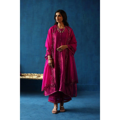 Begum Pret Pink Kala Khatta Kurta & Pant with Dupatta (Set of 3)