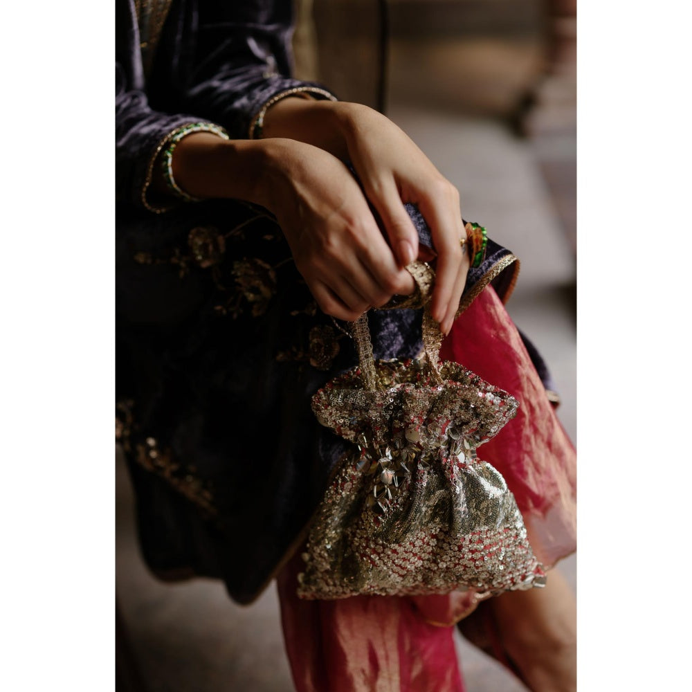 Begum Pret Peach Azuli Potli Bag