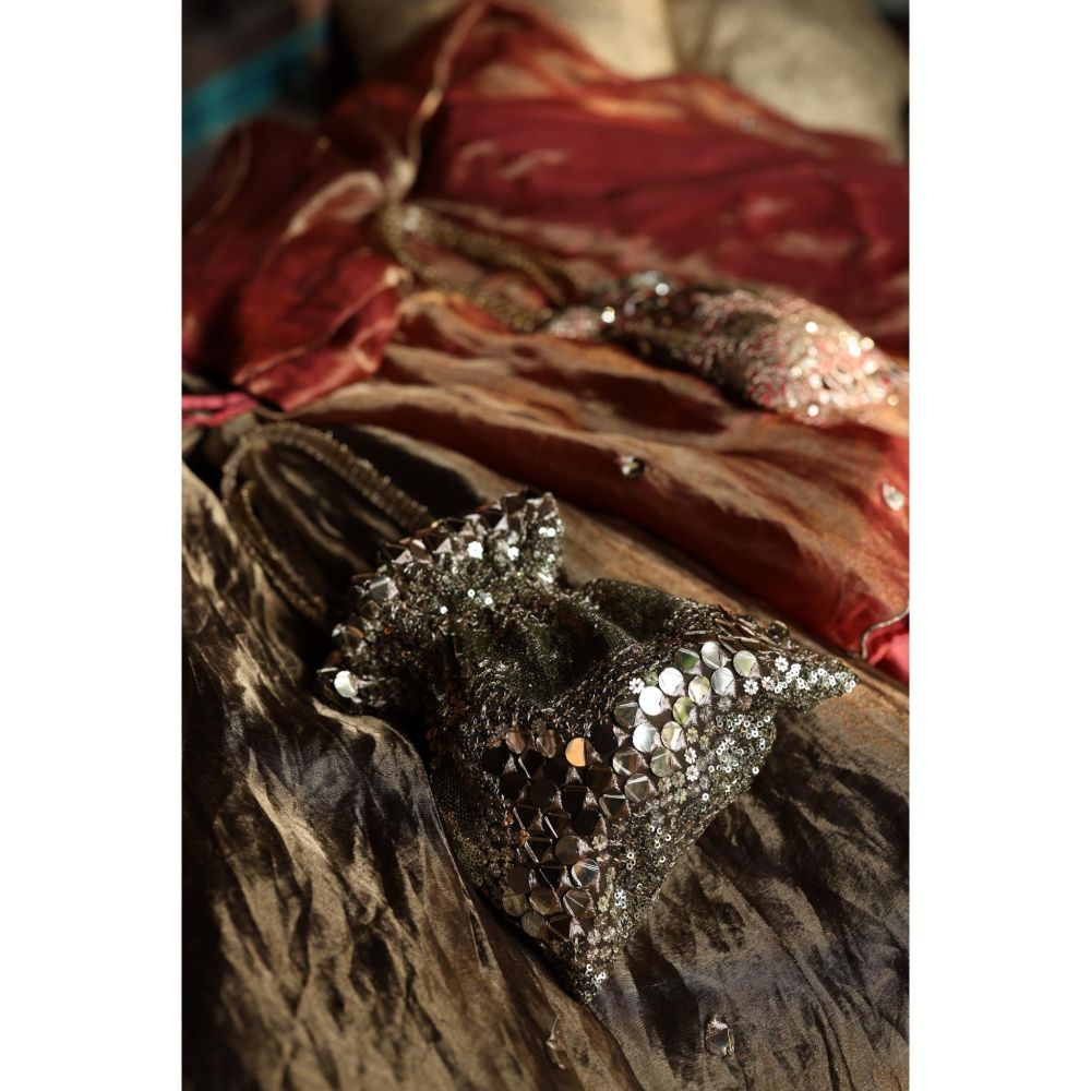Begum Pret Bronze Azuli Potli Bag