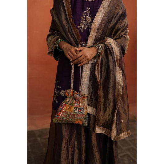 Begum Pret Orange Siyal Potli Bag