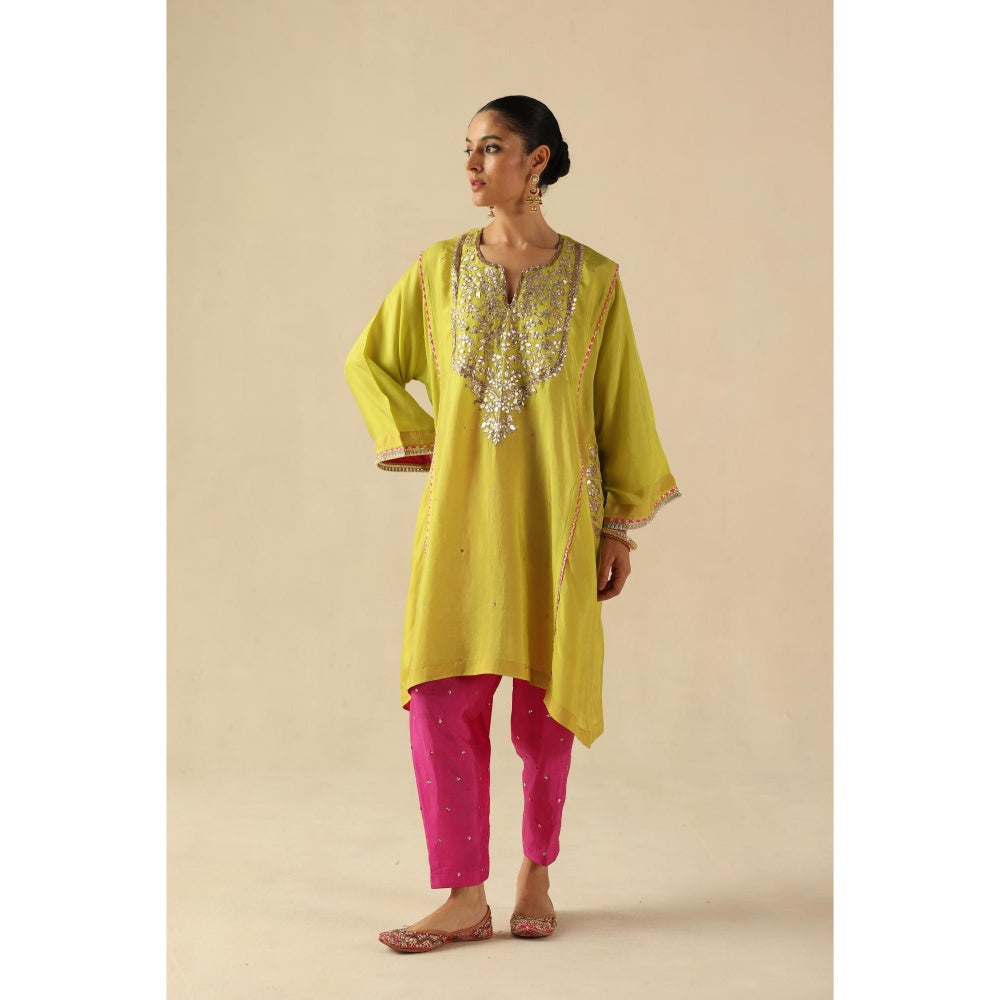 Begum Pret Yellow Parizad Kurta with Pant