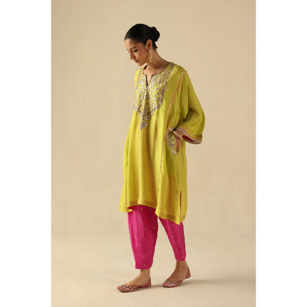 Begum Pret Yellow Parizad Kurta with Pant