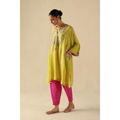 Begum Pret Yellow Parizad Kurta with Pant