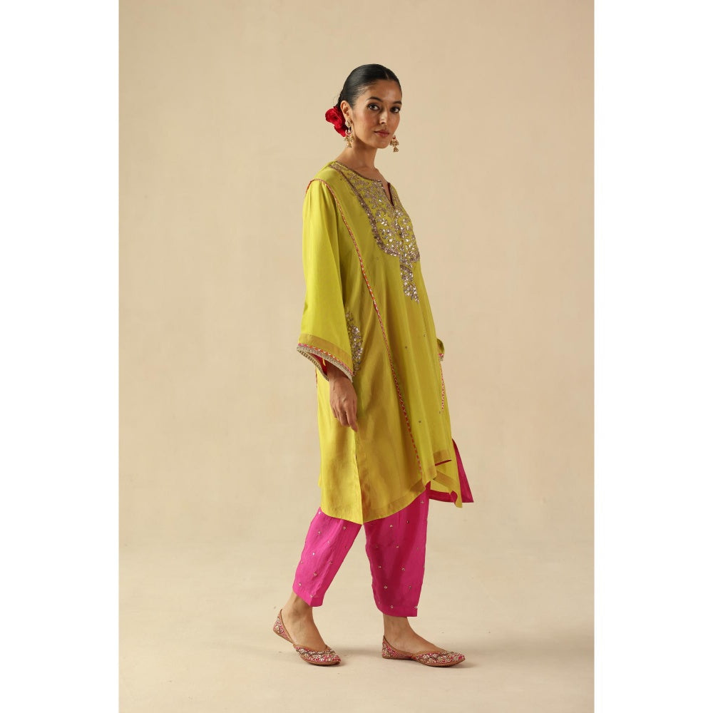 Begum Pret Yellow Parizad Kurta with Pant