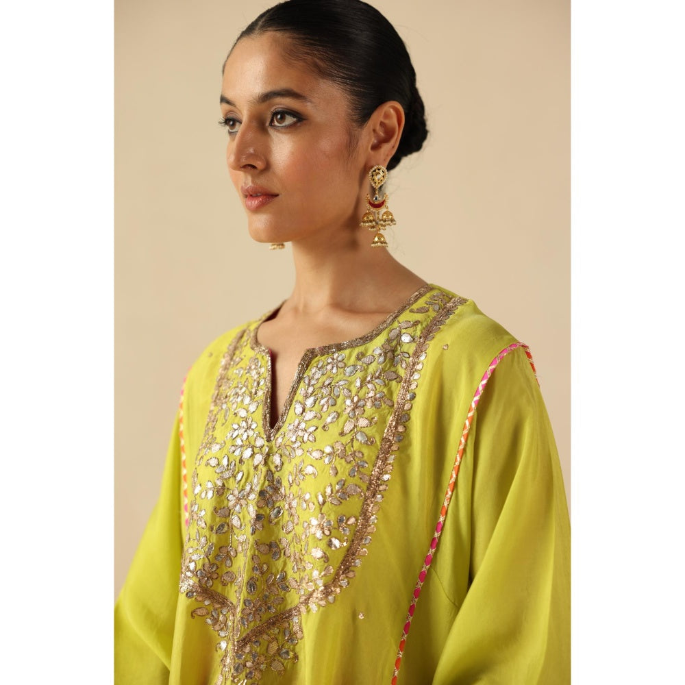 Begum Pret Yellow Parizad Kurta with Pant