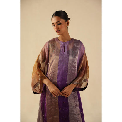 Begum Pret Purple Tabeer Kurta with Pant