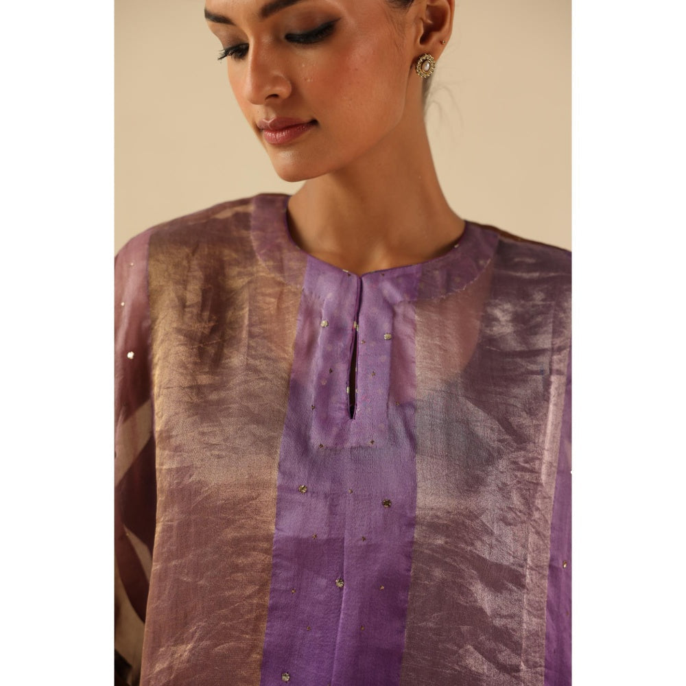 Begum Pret Purple Tabeer Kurta with Pant