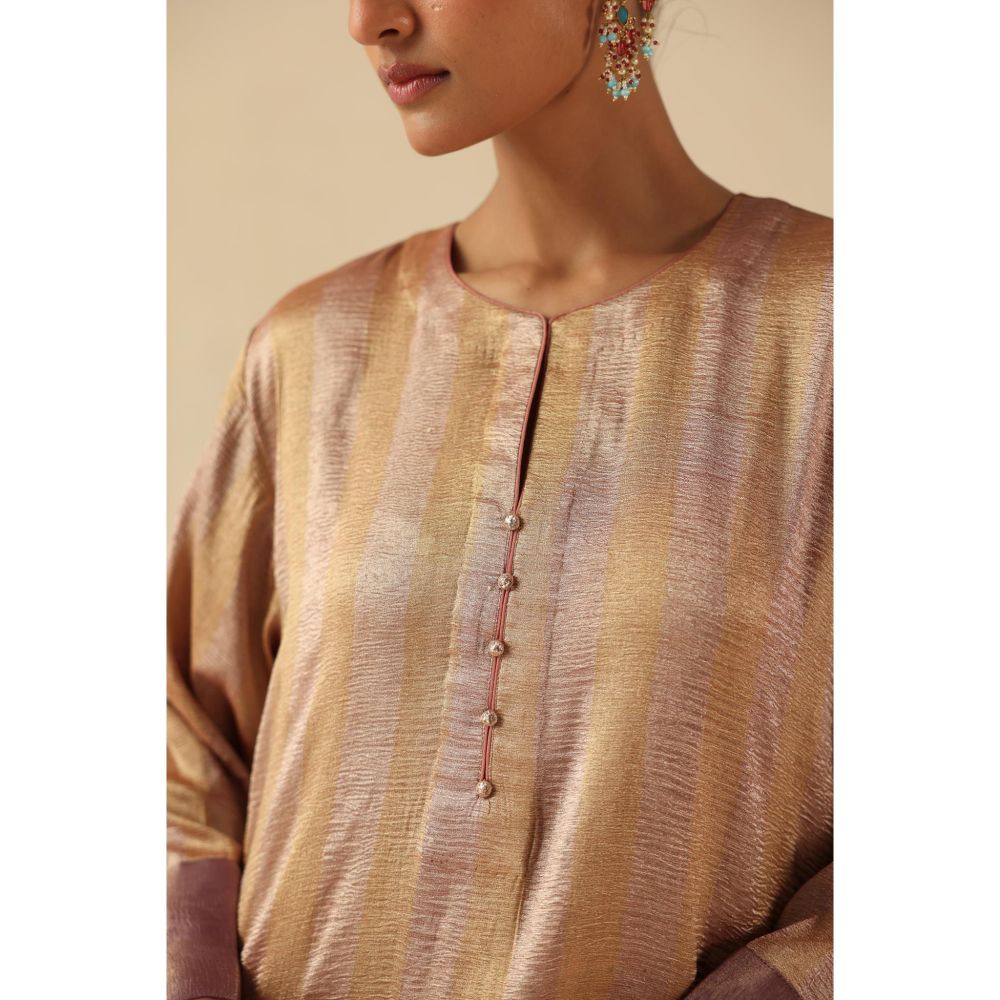 Begum Pret Pink Gauhar Kurta Wit Pant and Dupatta