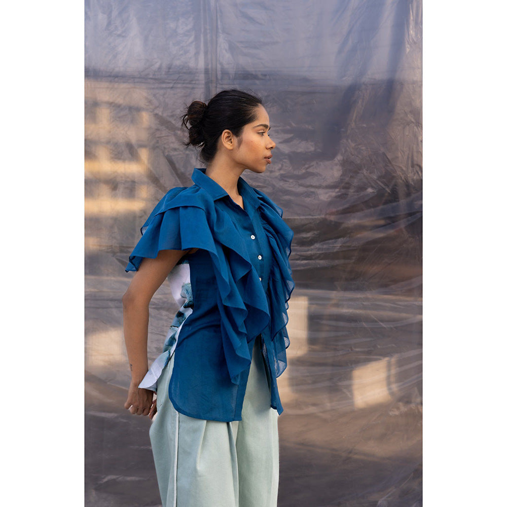 BENNCH Frilled Denim Pant & Shirt (Set of 2)