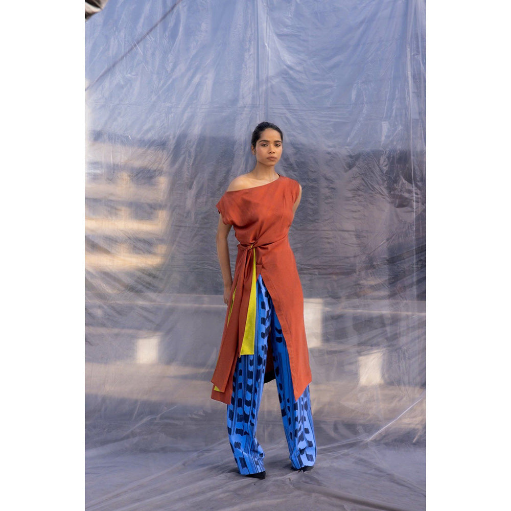 BENNCH Brown Cobalt Top & Pant (Set of 2)