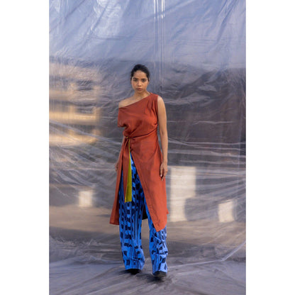 BENNCH Brown Cobalt Top & Pant (Set of 2)