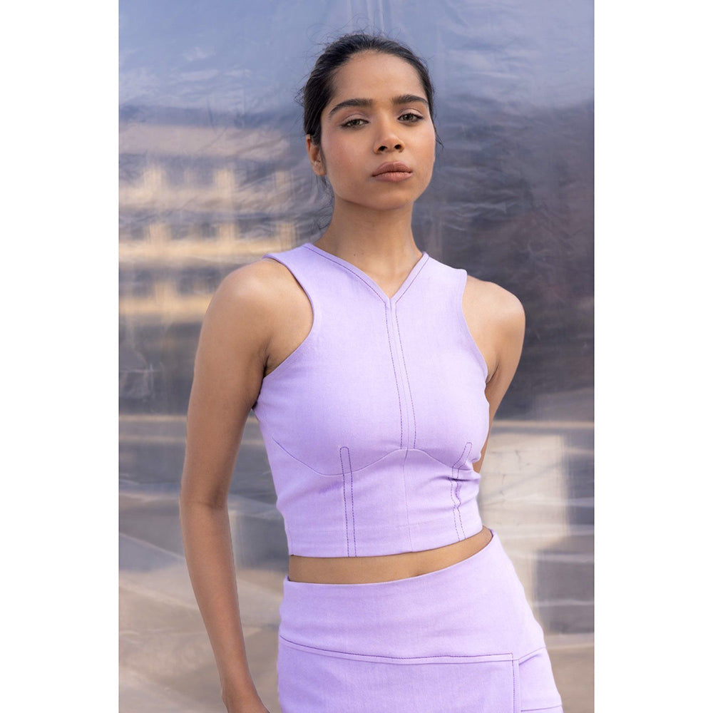BENNCH Lilac Denim Armor Top