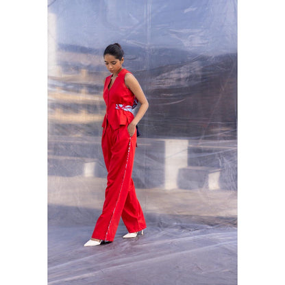 BENNCH Piped Red Pant