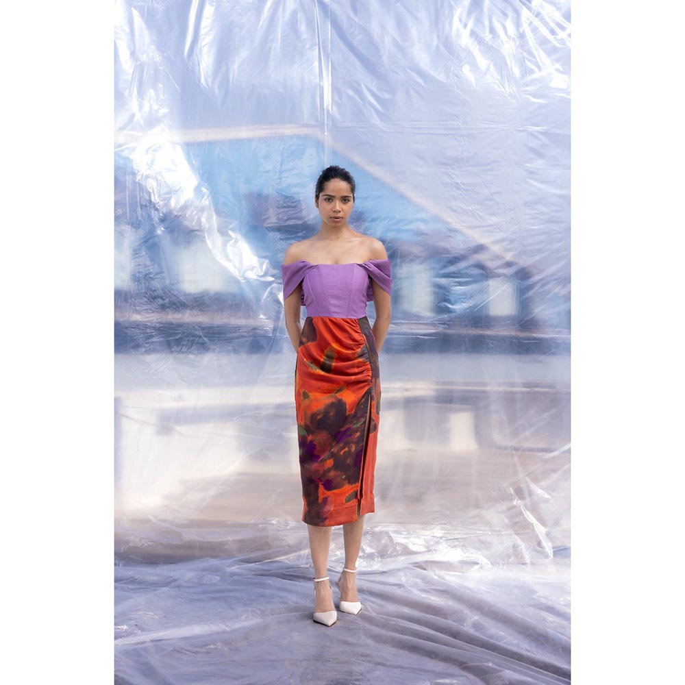 BENNCH Rain Corset Midi Dress