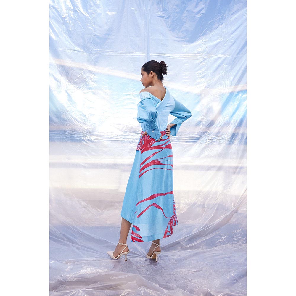 BENNCH Side Overlay Midi Skirt