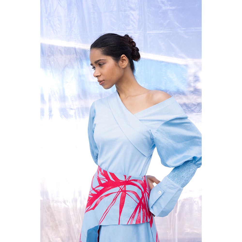 BENNCH Blue Off Shoulder Top