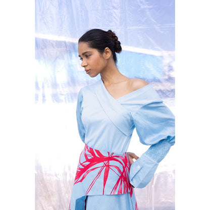 BENNCH Blue Off Shoulder Top