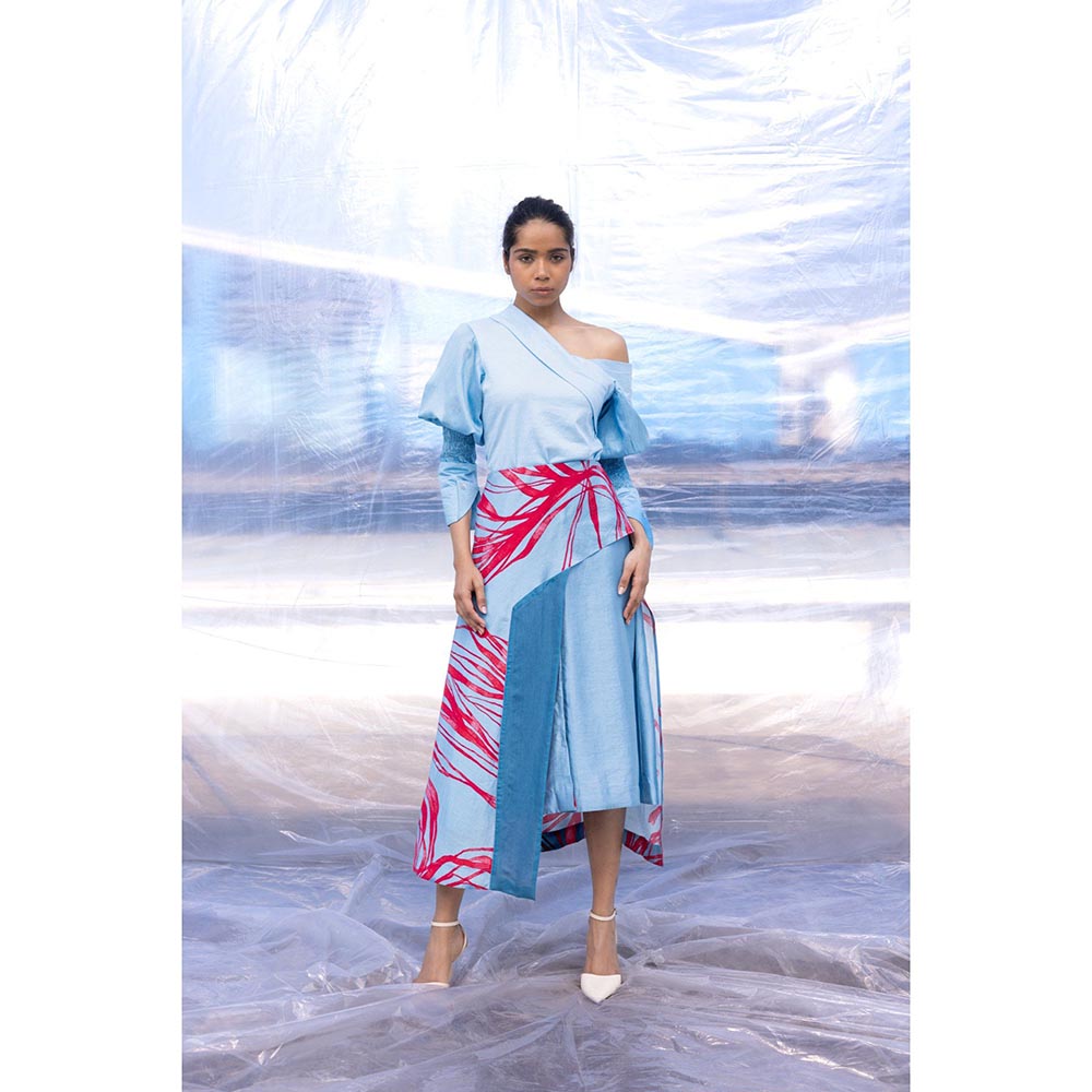 BENNCH Blue Off Shoulder Top