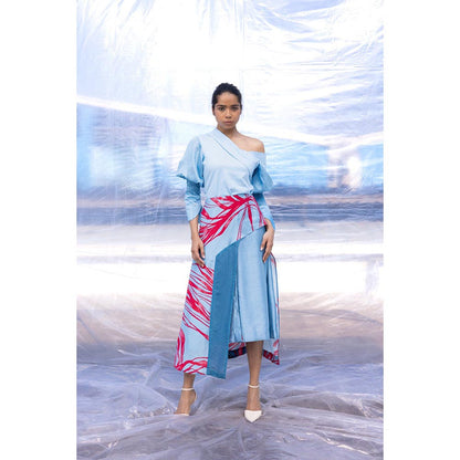 BENNCH Blue Off Shoulder Top