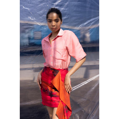 BENNCH Soft Peach Silk Shirt