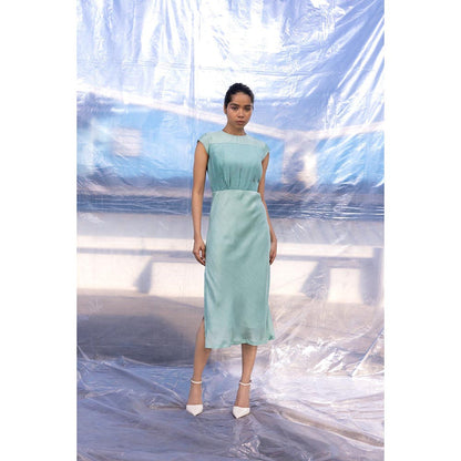 BENNCH Accordion Mint Midi Dress