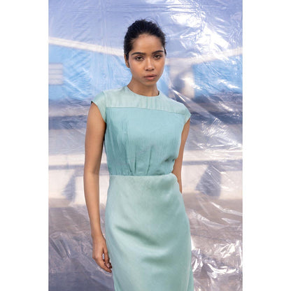 BENNCH Accordion Mint Midi Dress