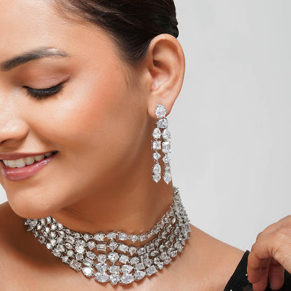 Beryachi Florina Diamante Designer Choker Set