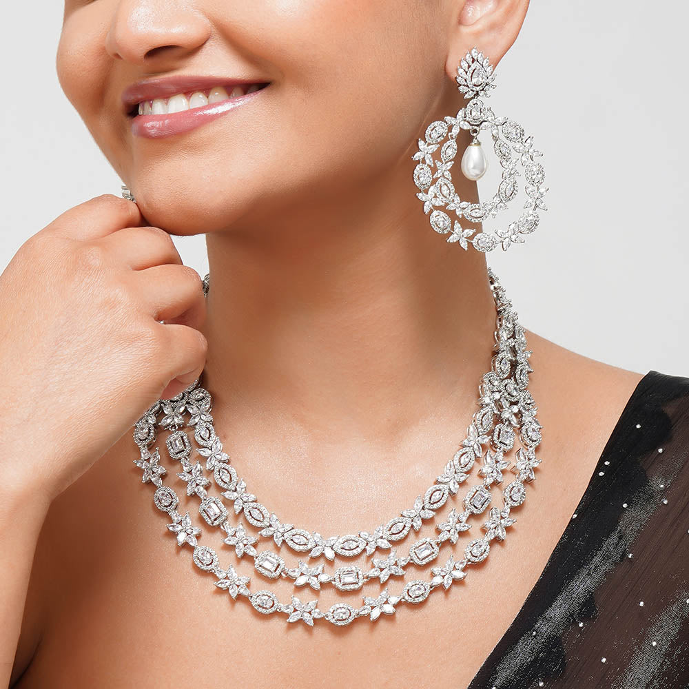 Beryachi Rosy Drizzle Designer Necklace Set