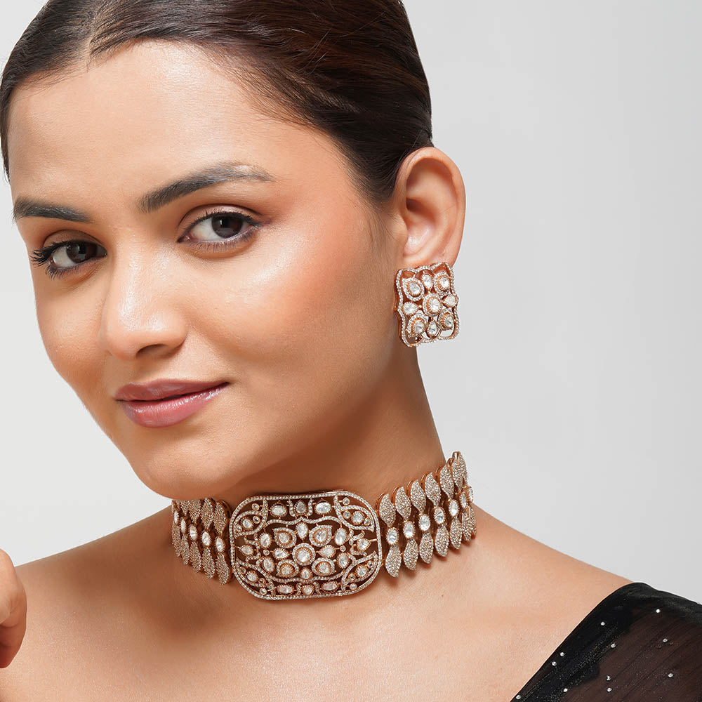 Beryachi Neelima Polki Necklace Set