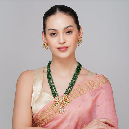 Beryachi Multi-Color Nakshastra Necklace & Earrings Set