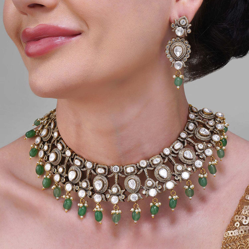 Beryachi Gulrez Kundan Necklace Set