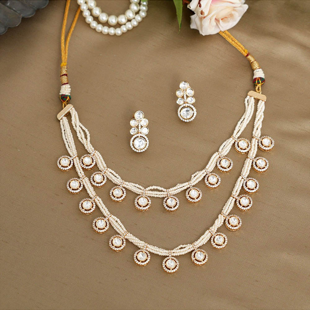 Beryachi Ritika Pearls Necklace and Earrings