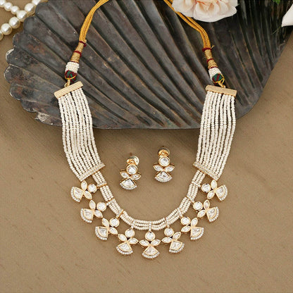 Beryachi Vaidehi Pearls Necklace and Earrings
