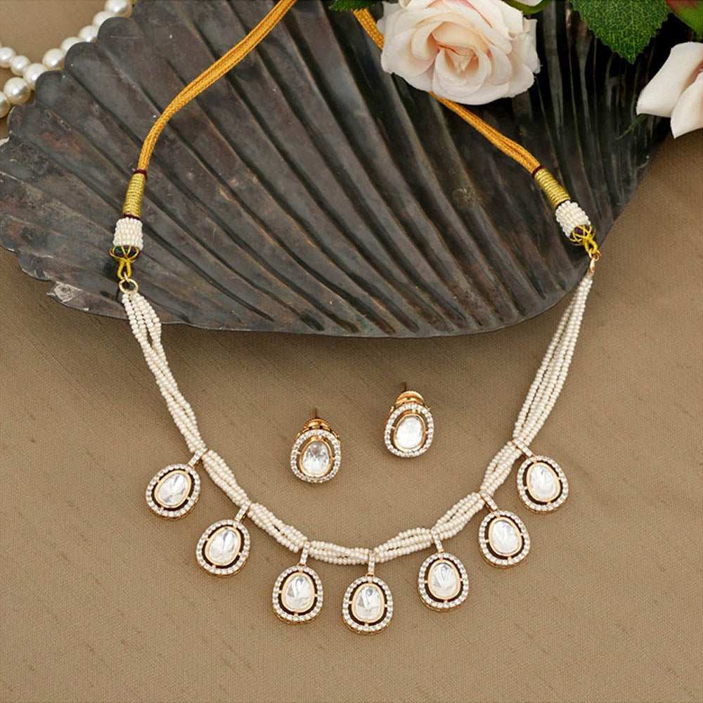 Beryachi Ridhika Pearls Necklace and Earrings