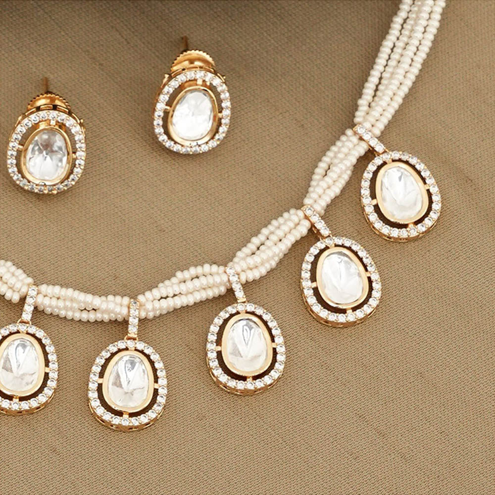 Beryachi Ridhika Pearls Necklace and Earrings