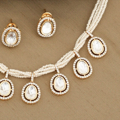 Beryachi Ridhika Pearls Necklace and Earrings