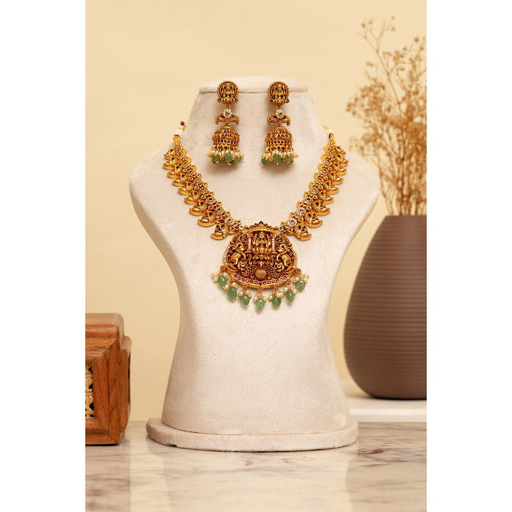 Beryachi Yashoda Temple Necklace and Earrings