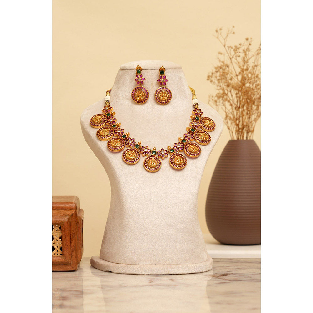 Beryachi Meenakshi Temple Necklace and Earrings